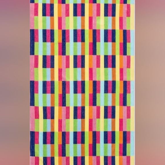 XL Colorful Geo Print Beach Towel - Sun Squad NWT - Picture 2 of 4